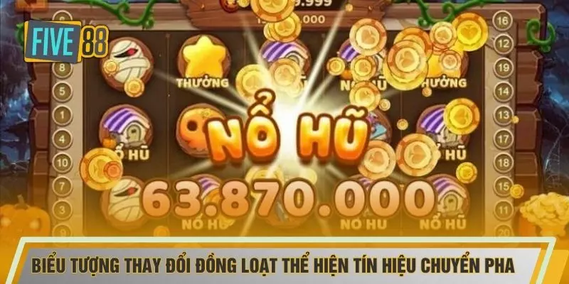 Biểu tượng thay đổi đồng loạt thể hiện tín hiệu chuyển pha 