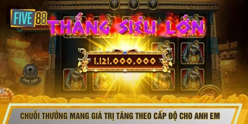 Chuỗi thưởng mang giá trị tăng theo cấp độ cho anh em