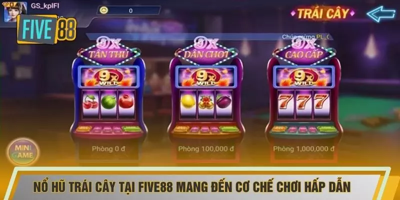 Nổ hũ trái cây tại FIVE88 mang đến cơ chế chơi hấp dẫn 