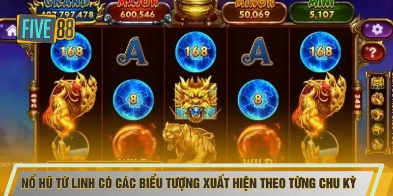 Nổ hũ tứ linh có các biểu tượng xuất hiện theo từng chu kỳ 