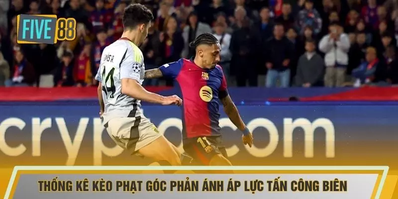 Thống kê kèo phạt góc phản ánh áp lực tấn công biên